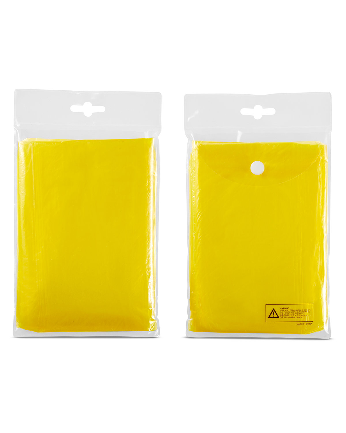 Prime Line Disposable Rain Poncho yellow 