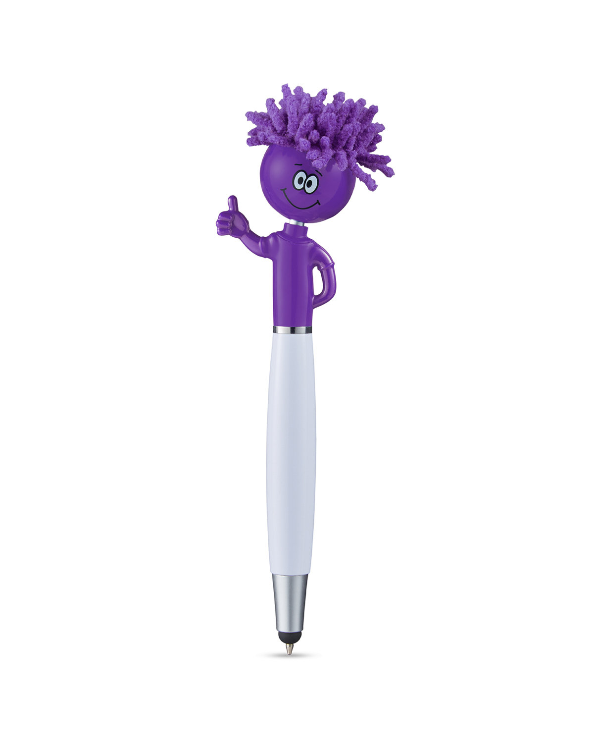 MopToppers Thumbs Up Screen Cleaner With Stylus Pen purple 
