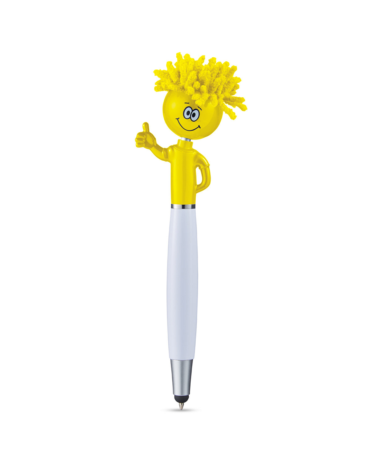 MopToppers Thumbs Up Screen Cleaner With Stylus Pen yellow 