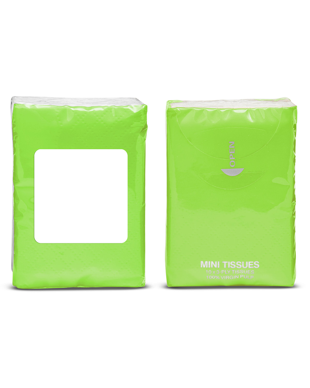 Prime Line Mini Tissue Packet lime green 