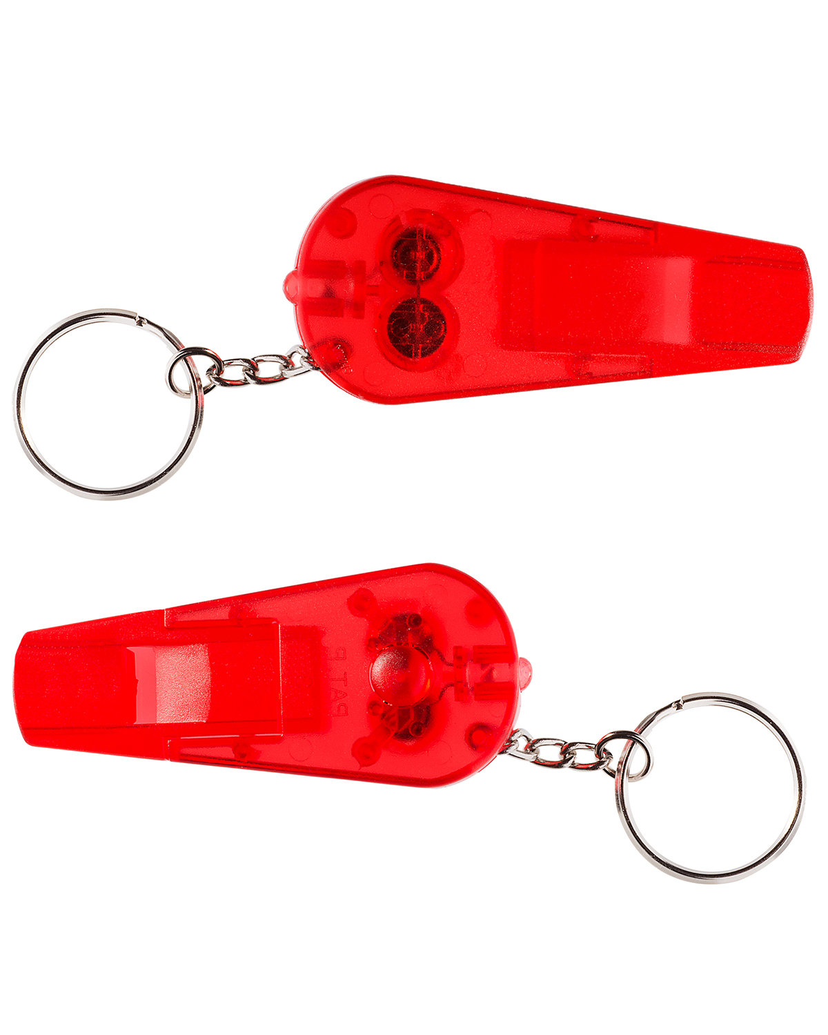 Prime Line Light 'N Whistle Key Tag translucent red 