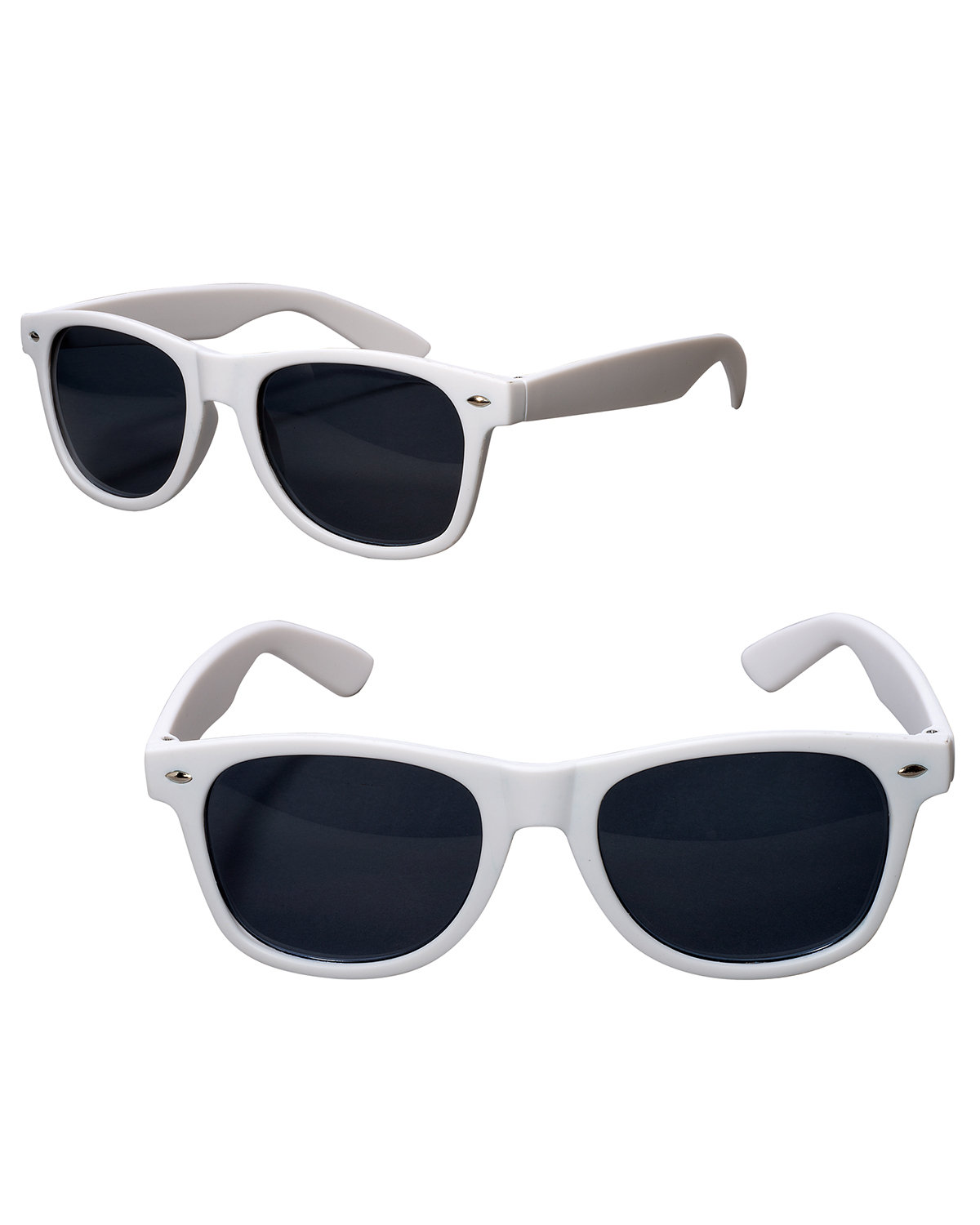 Prime Line Rubberized Finish Fashion Sunglasses white 