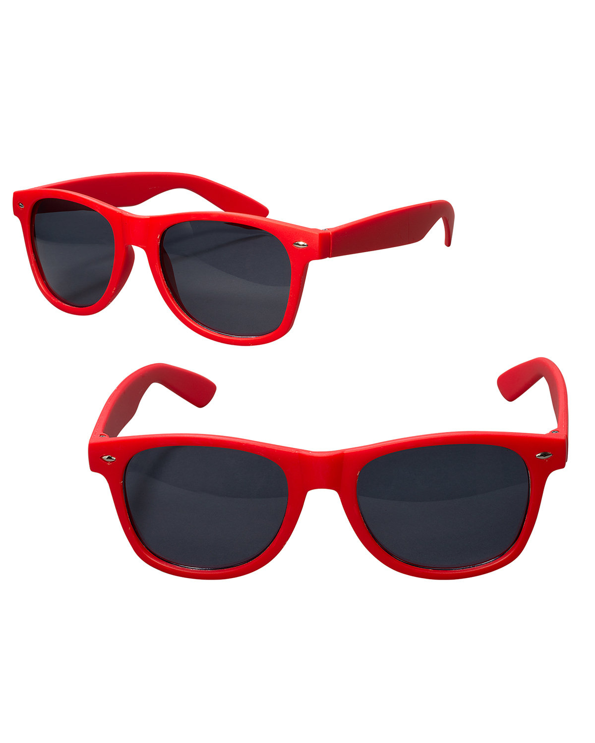 Prime Line Rubberized Finish Fashion Sunglasses red 