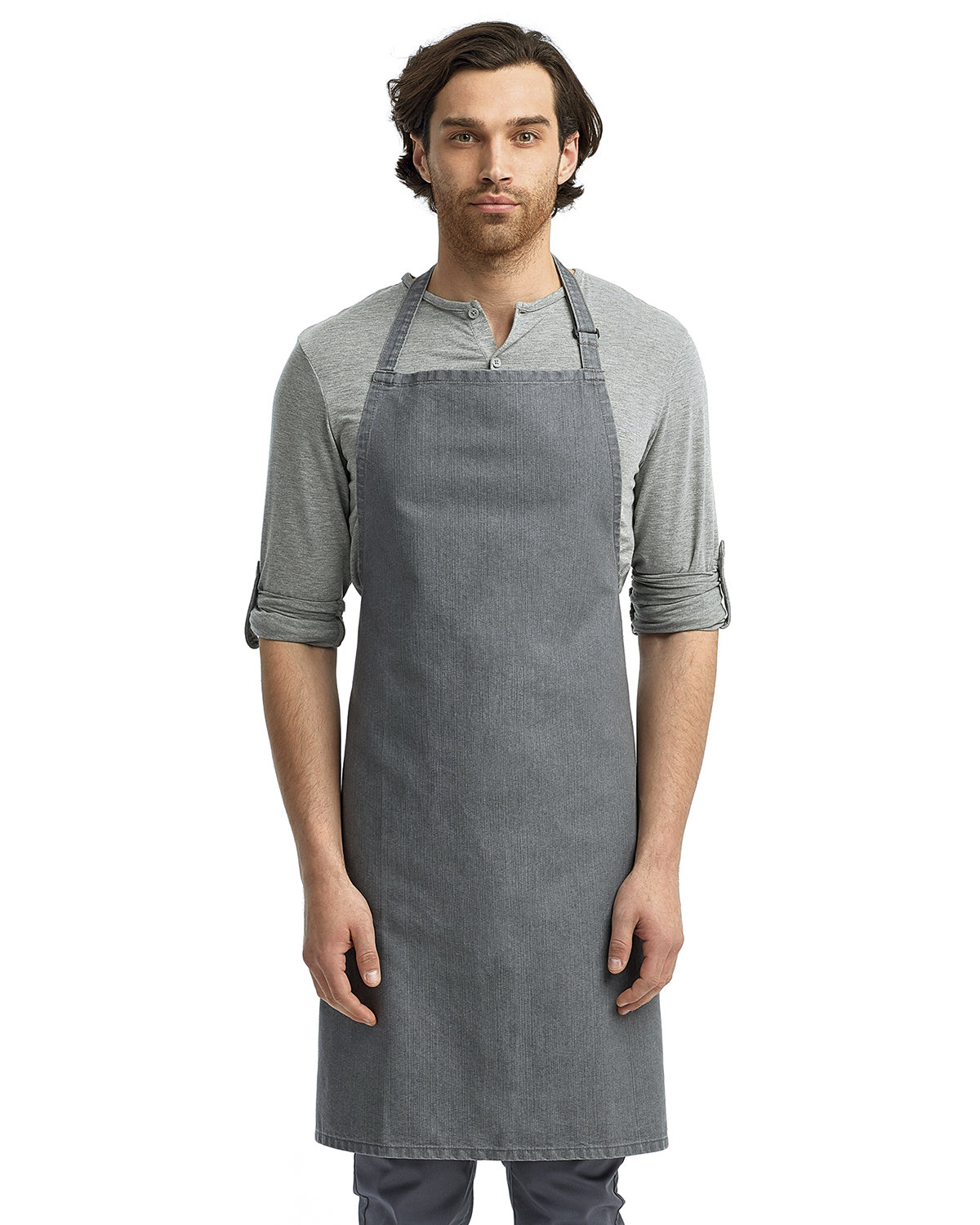 Artisan Collection by Reprime "Colours" Sustainable Bib Apron GREY DENIM 
