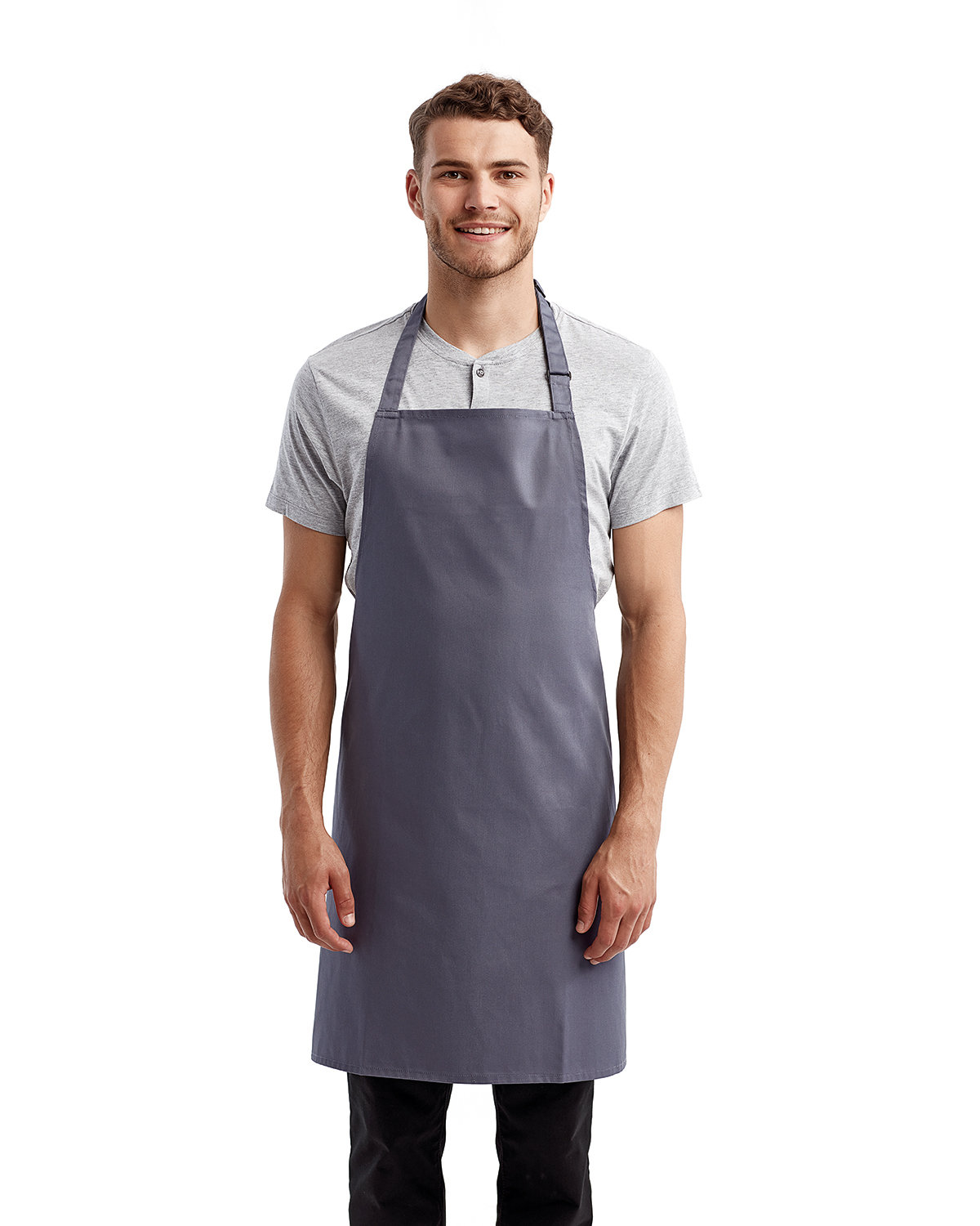 Artisan Collection by Reprime "Colours" Sustainable Bib Apron STEEL 