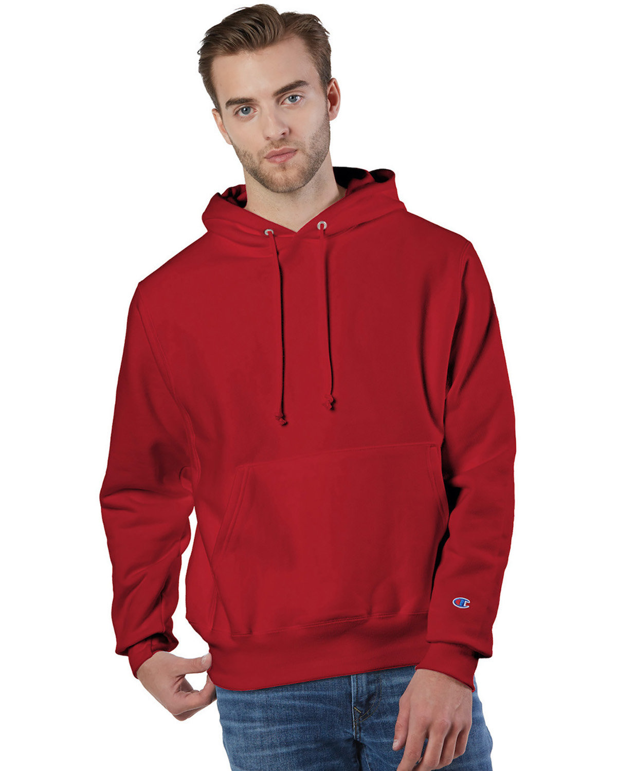 Champion Reverse Weave® Pullover Hooded Sweatshirt SCARLET 