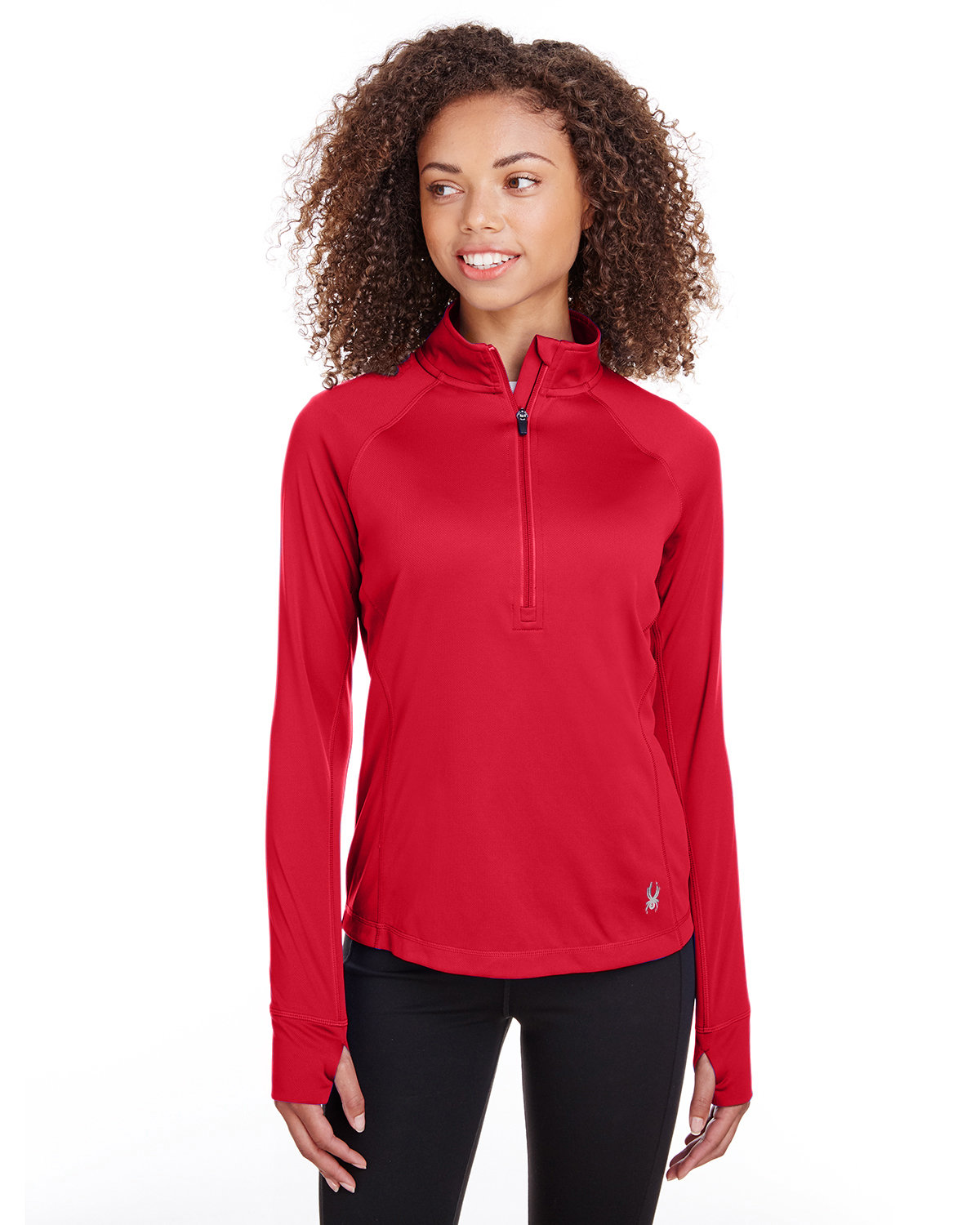 Spyder Ladies' Freestyle Half-Zip  Pullover RED 