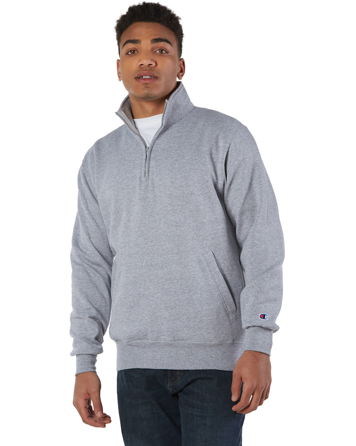 Champion Adult Powerblend® Quarter-Zip Pullover | alphabroder