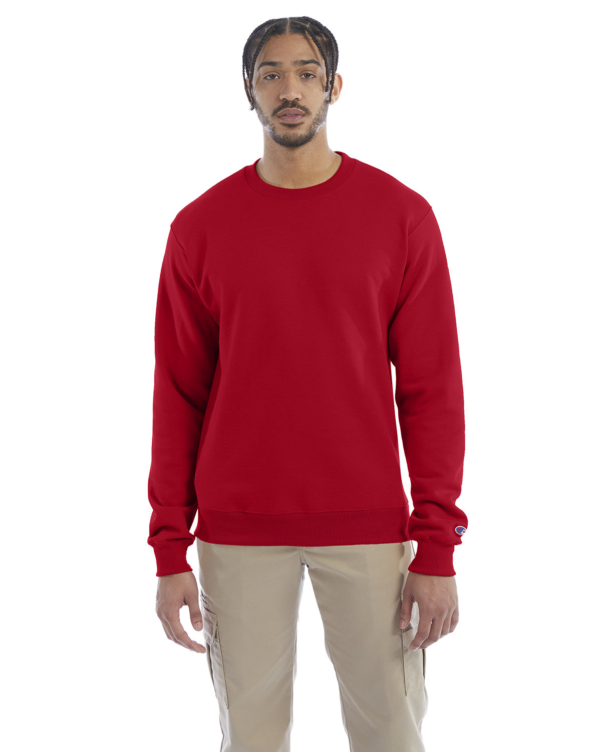 Champion Adult Powerblend® Crewneck Sweatshirt SCARLET 