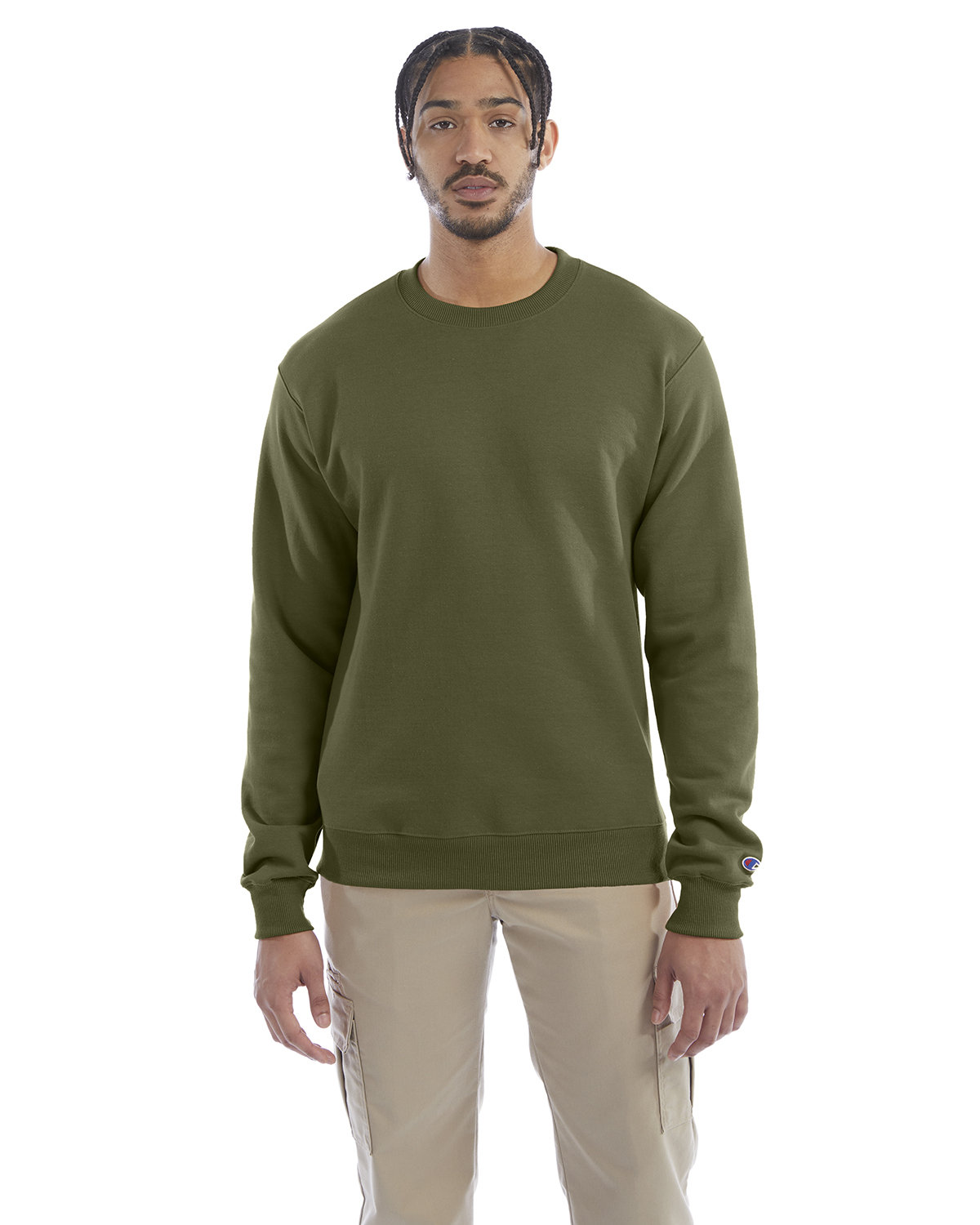 Champion Adult Powerblend® Crewneck Sweatshirt fresh olive 