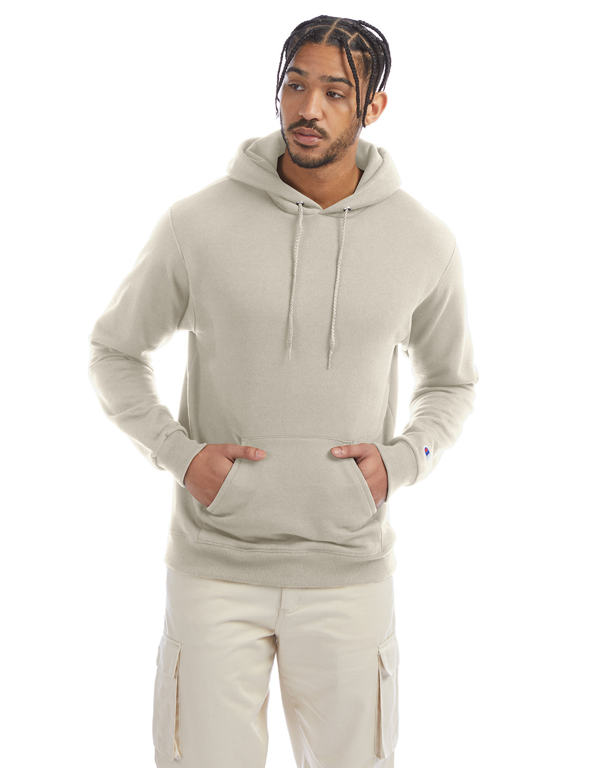 Champion Adult Powerblend® Pullover Hooded Sweatshirt SAND 