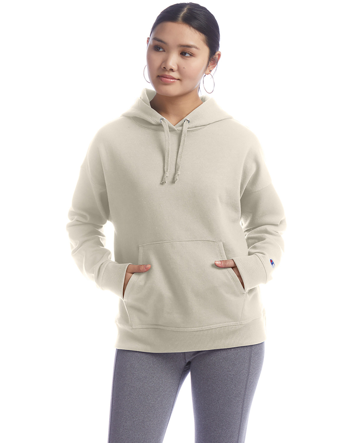 Champion Ladies' PowerBlend Relaxed Hooded Sweatshirt | alphabroder