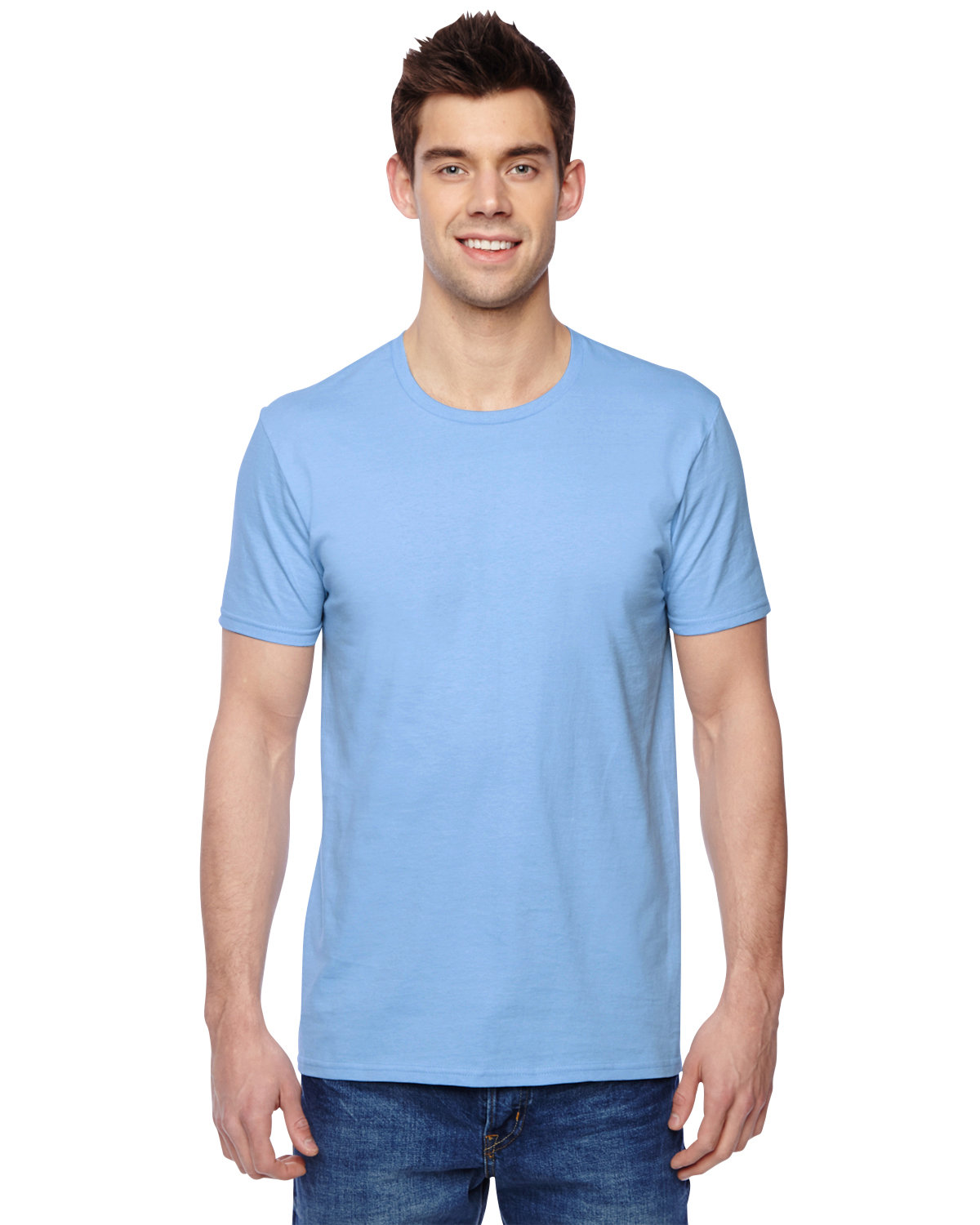 Fruit of the Loom Adult Sofspun® Jersey Crew T-Shirt LIGHT BLUE 