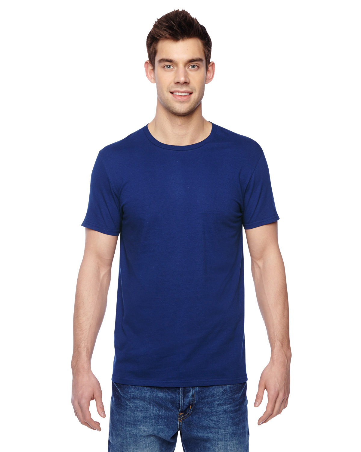 Fruit of the Loom Adult Sofspun® Jersey Crew T-Shirt ADMIRAL BLUE 