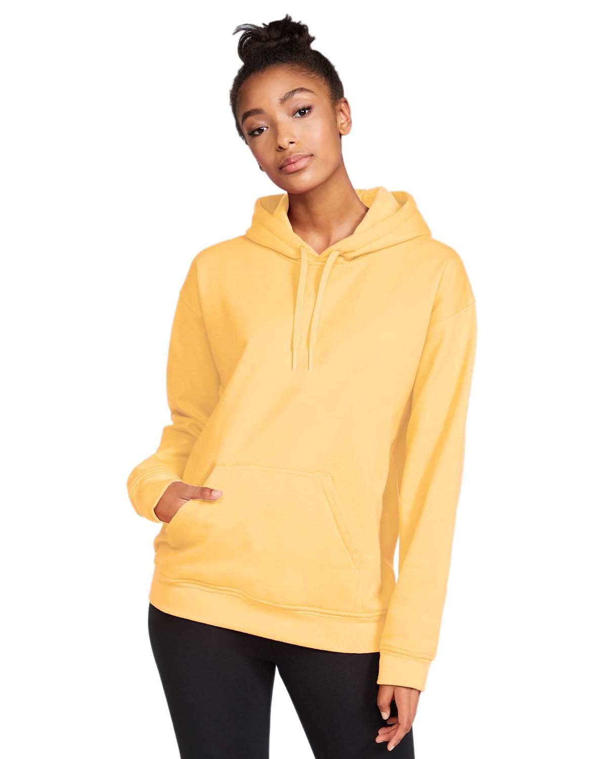 Gildan Adult Softstyle® Fleece Pullover Hooded Sweatshirt yellow haze 