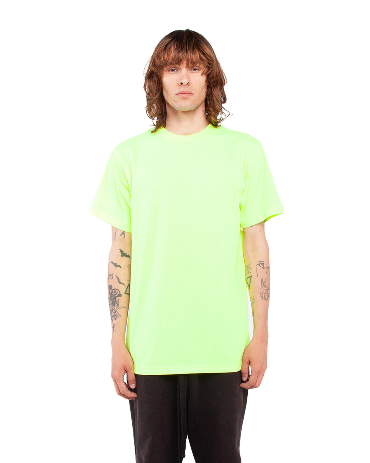 Shaka Wear Adult 6 oz., Active Short-Sleeve Crewneck T-Shirt LIME 