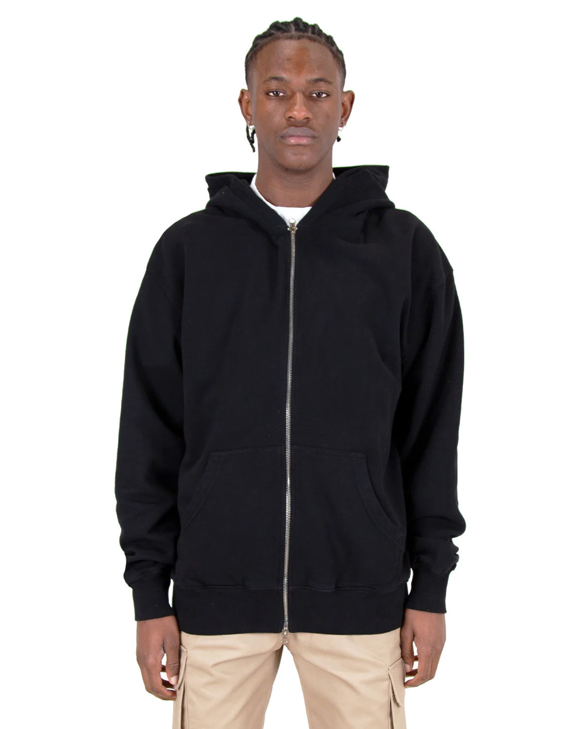 Shaka Wear Men's Garment Dye Double-Zip Hooded Sweatshirt | alphabroder