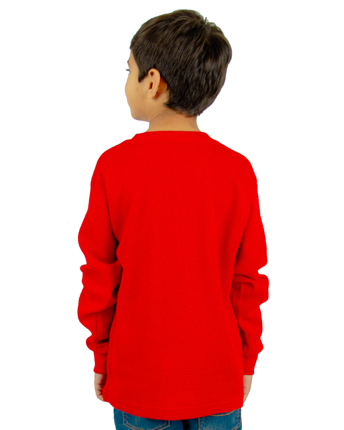 Shaka Wear Kids Waffle Thermal Long Sleeve Crewneck T Shirt XXS-XL 