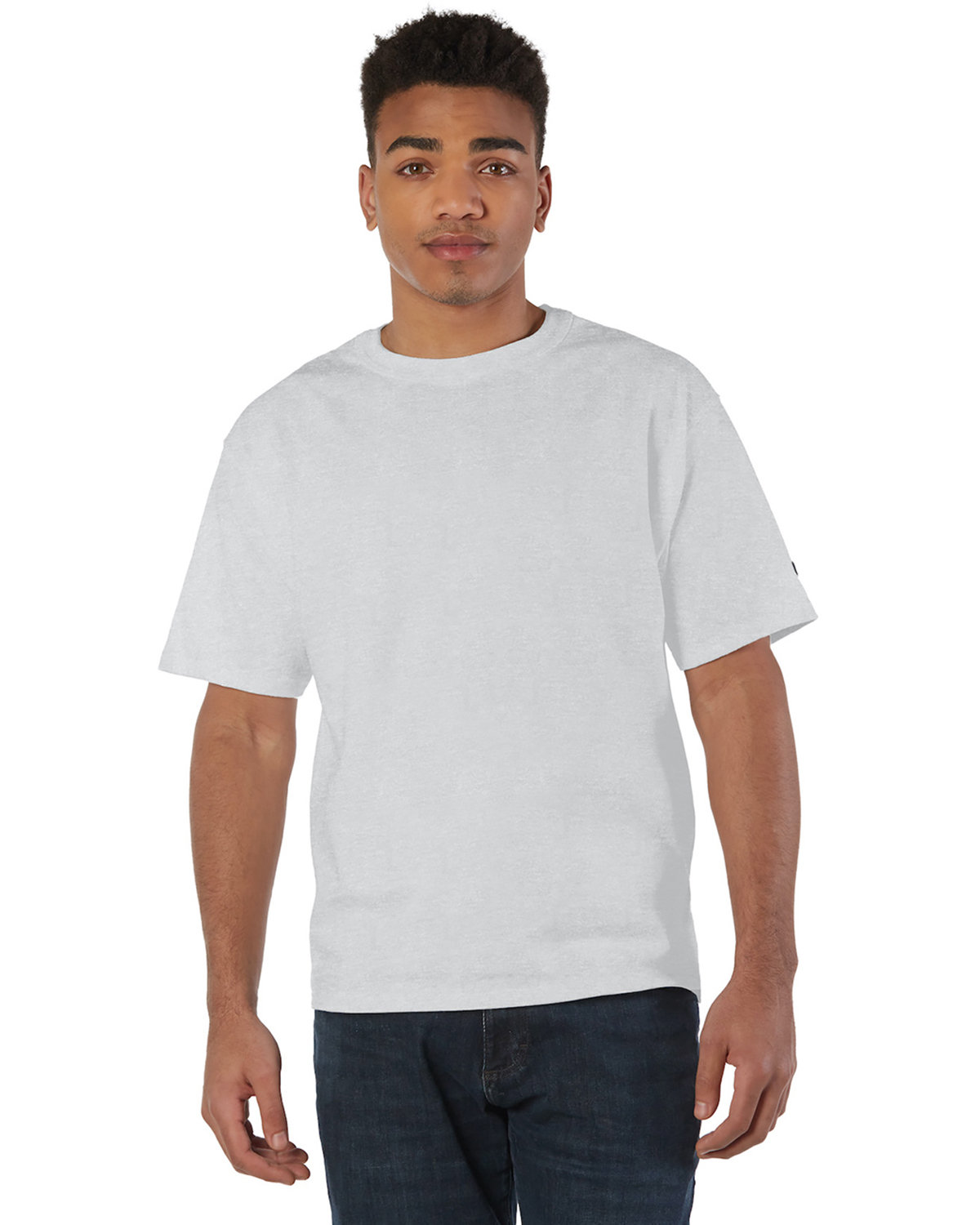 Champion 7 oz., Adult Heritage Jersey T-Shirt silver gray 