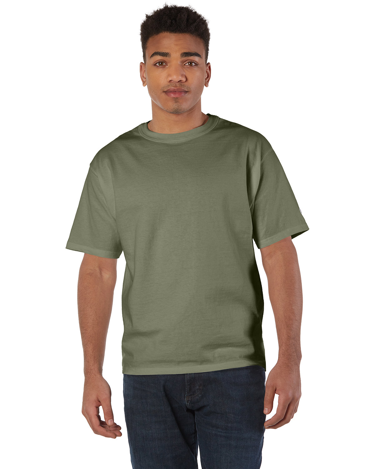 Champion Adult 7 oz. Heritage Jersey T-Shirt FRESH OLIVE 