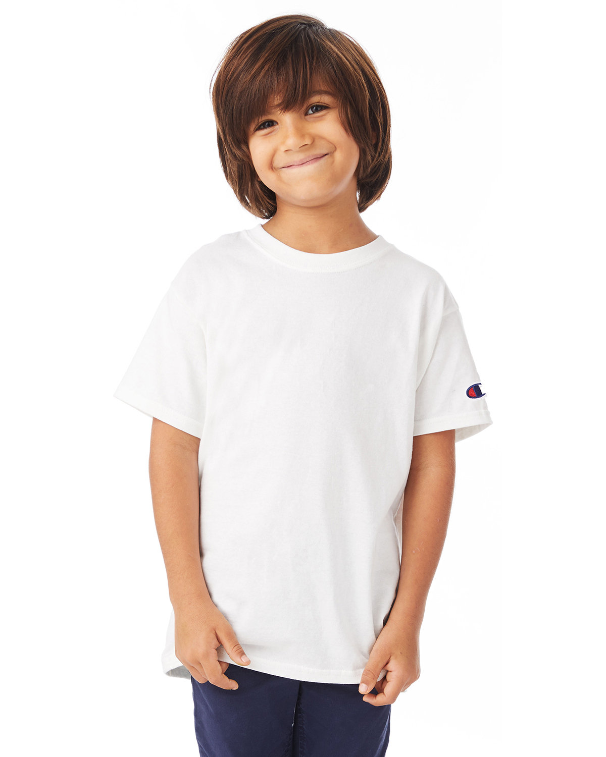 Champion Youth 6.1 oz. Short-Sleeve T-Shirt WHITE 