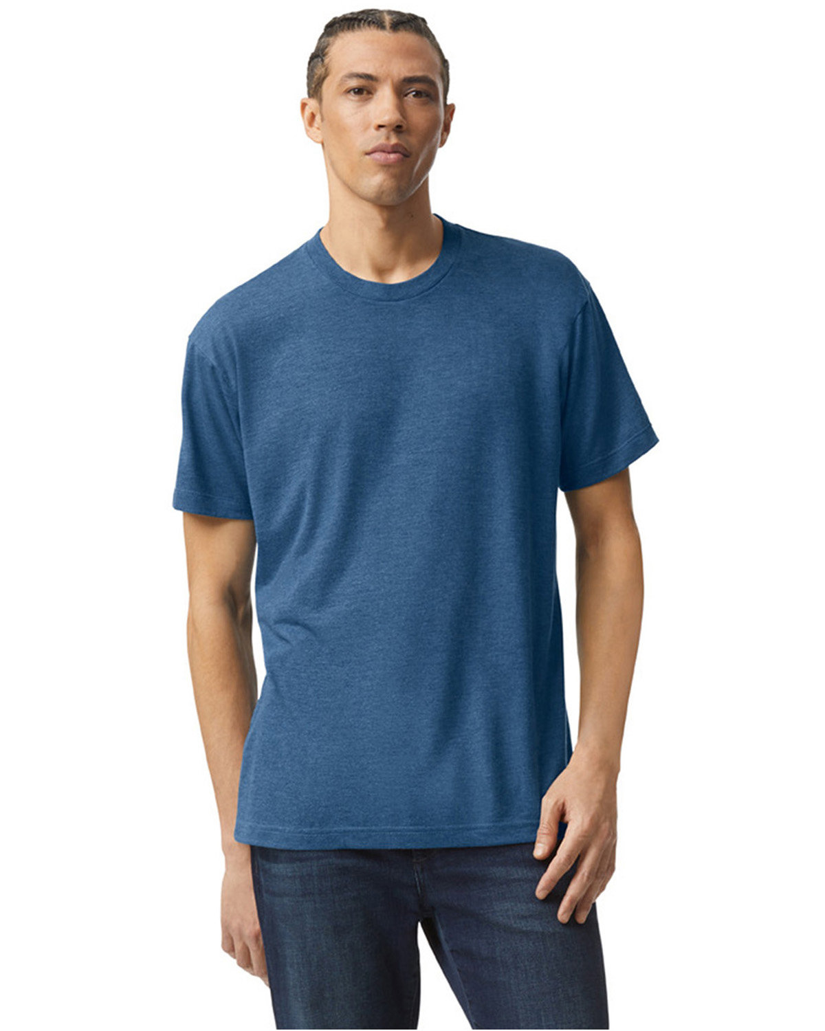 American Apparel Unisex Triblend Short-Sleeve Track T-Shirt tri dusk 