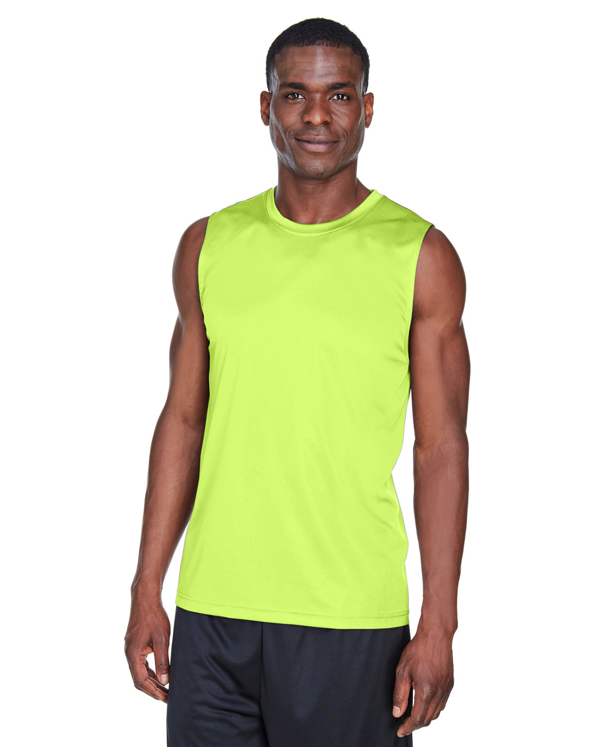 Team 365 Men's Zone Performance Muscle T-Shirt SAFETY YELLOW 