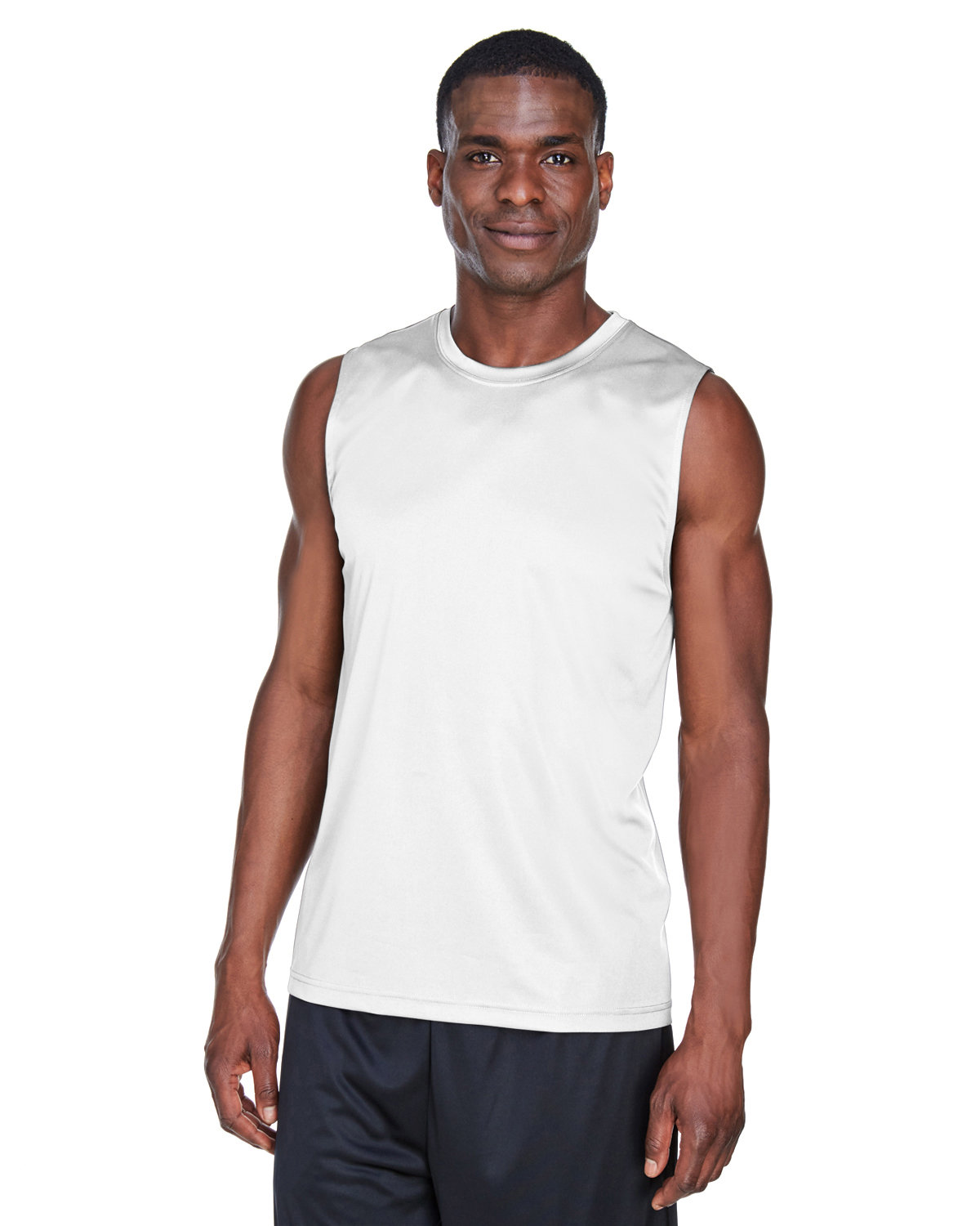 Team 365 Men's Zone Performance Muscle T-Shirt WHITE 