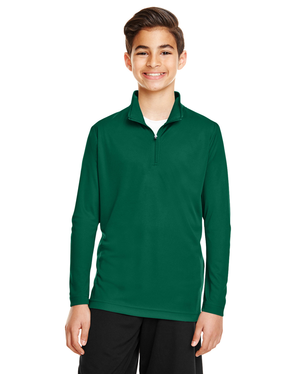 Team 365 Youth Zone Performance Quarter-Zip SPORT FOREST 