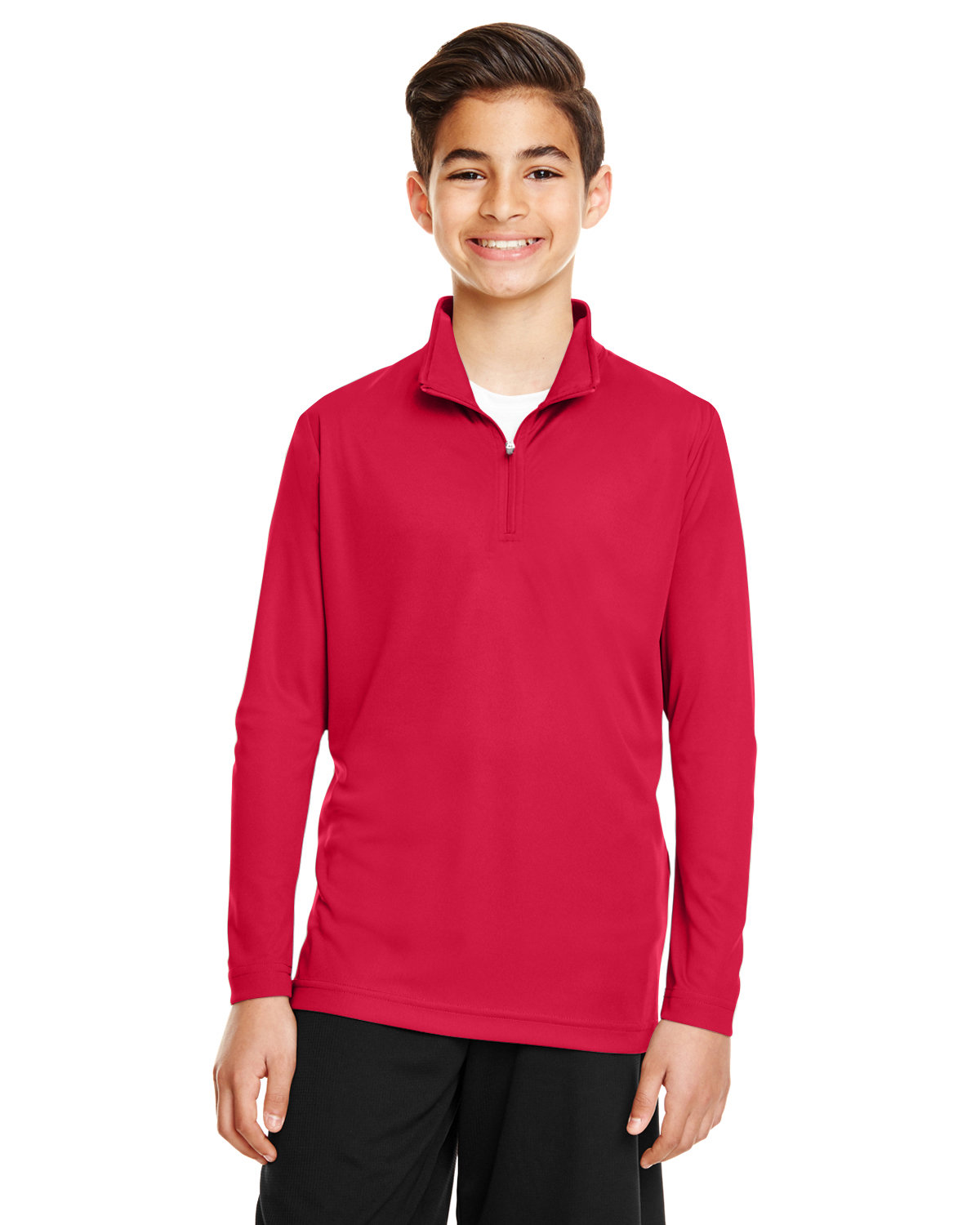Team 365 Youth Zone Performance Quarter-Zip SPORT RED 