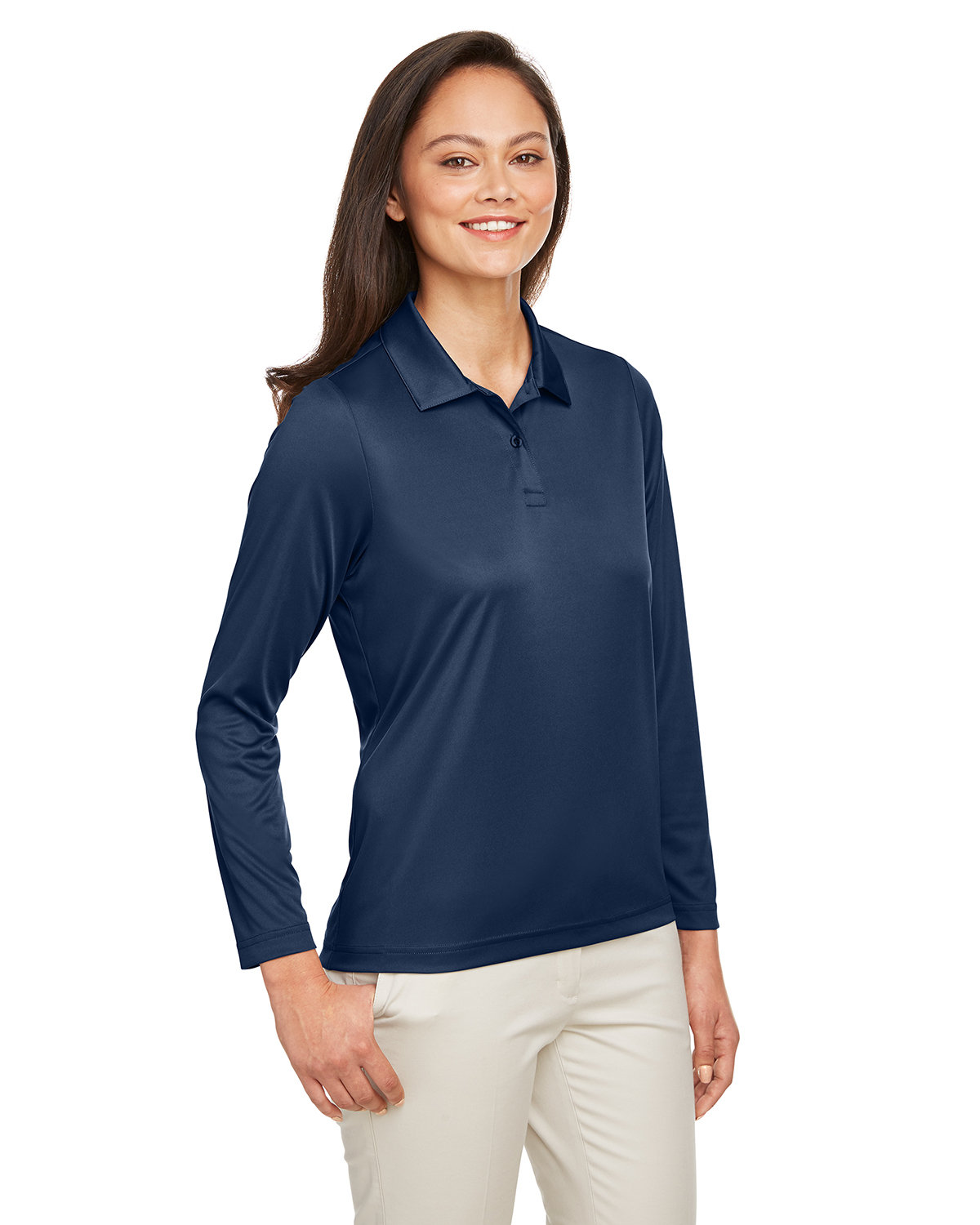 Team 365 Ladies' Zone Performance Long Sleeve Polo | alphabroder