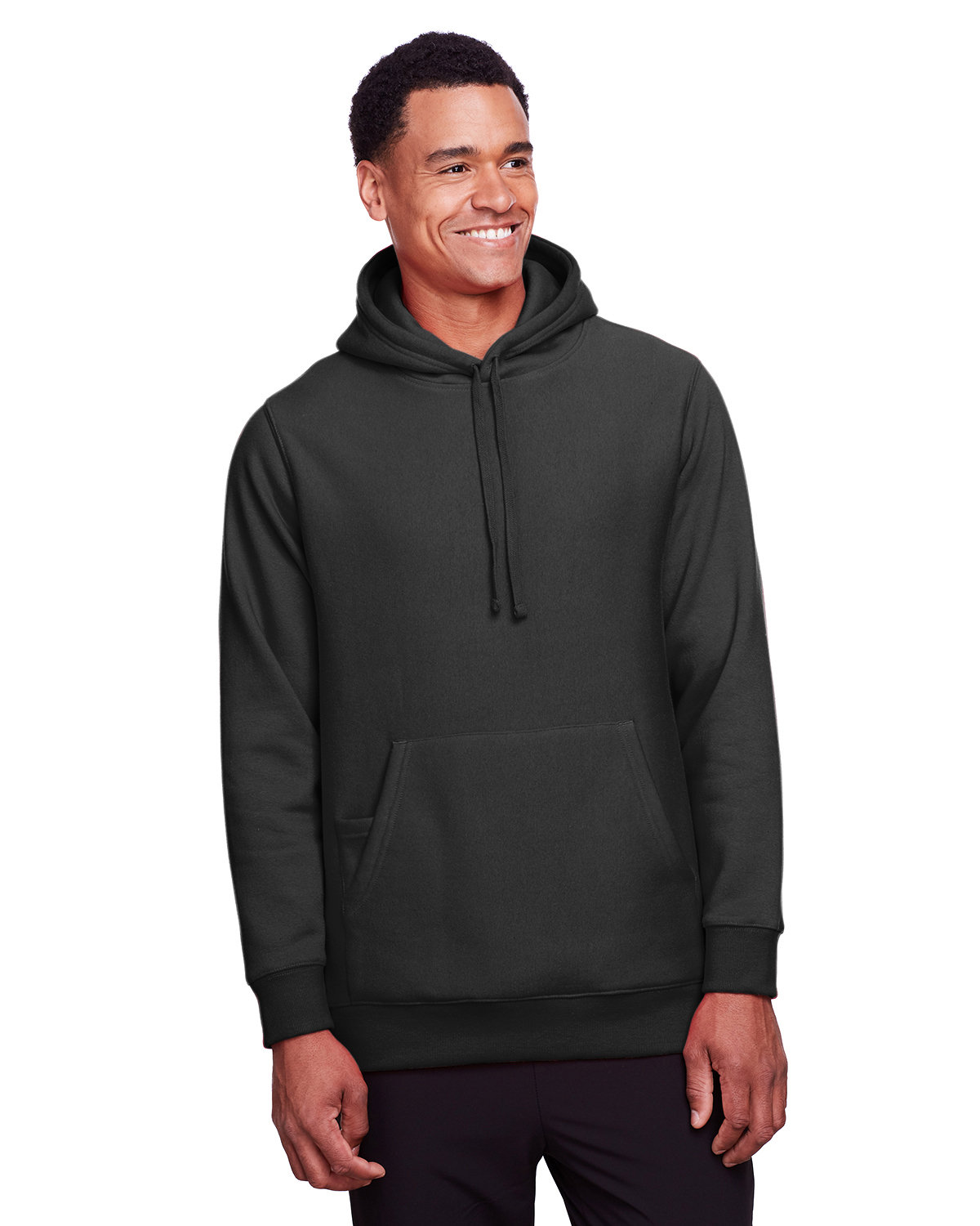 Team 365 Adult Zone HydroSport™ Heavyweight Pullover Hooded Sweatshirt BLACK 