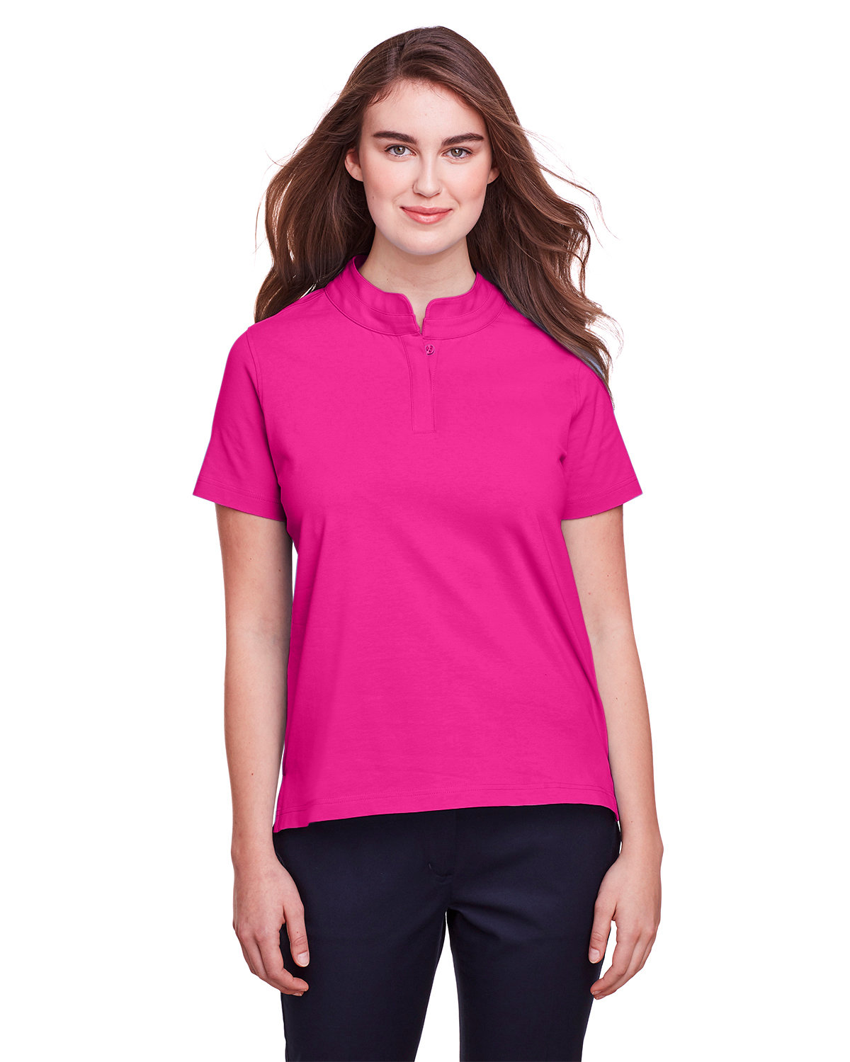 UltraClub Ladies' Lakeshore Stretch Cotton Performance Polo heliconia 