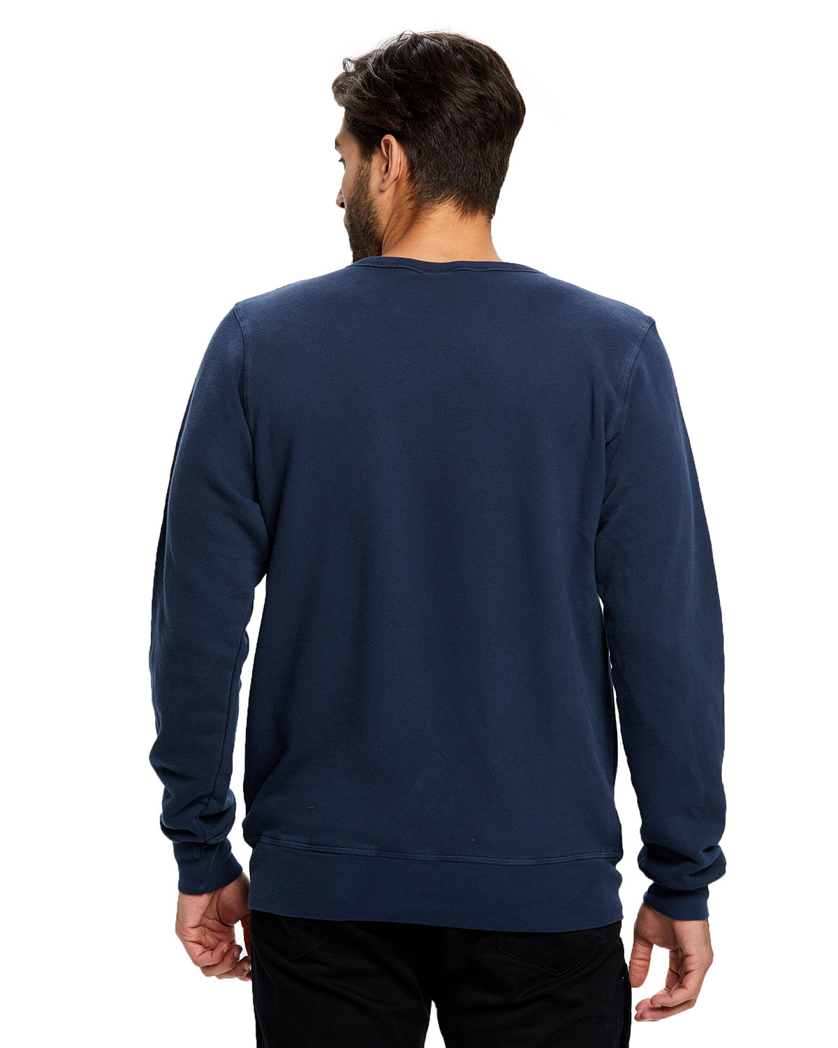US Blanks Men's Garment-Dyed Heavy French Terry Crewneck Sweatshirt ...