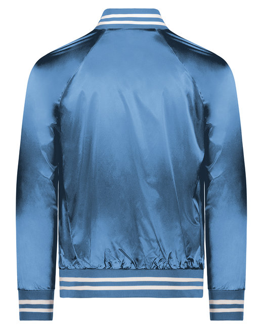 Augusta Sportswear Unisex Striped Trim Satin Baseball Jacket | alphabroder