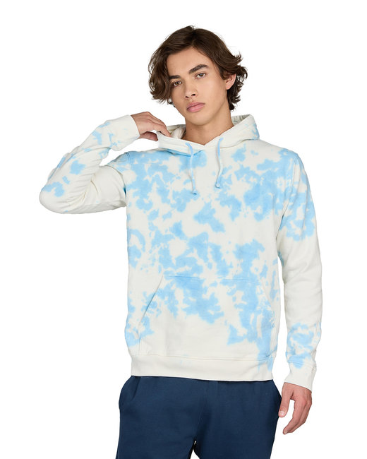 US Blanks Unisex Made in USA Cloud Tie-Dye Hooded Sweatshirt | alphabroder