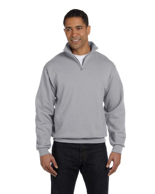 Jerzees Adult NuBlend® Quarter-Zip Cadet Collar Sweatshirt | alphabroder