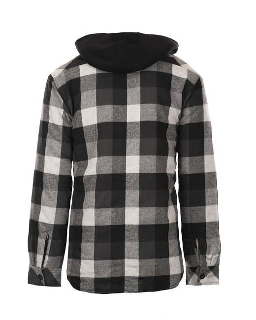 Burnside Men's Hooded Flannel Jacket | alphabroder
