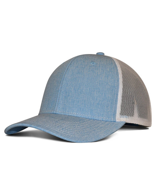 Fahrenheit Heathered Cotton Polyester Trucker Hat | alphabroder