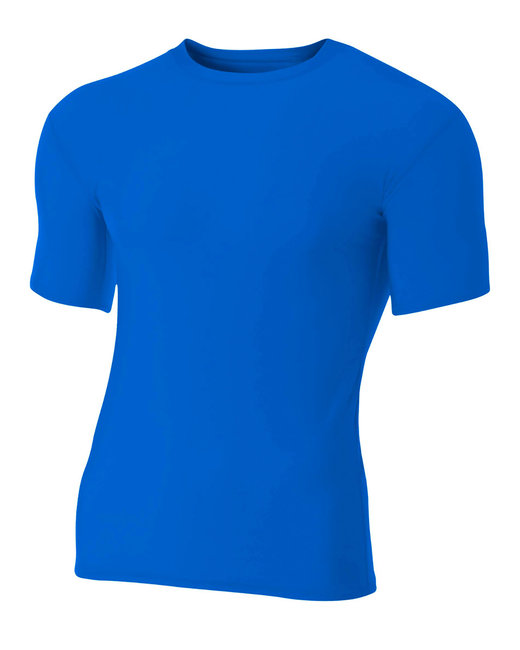 A4 Adult Polyester alphabroder Spandex Sleeve Compression | Short T-Shirt