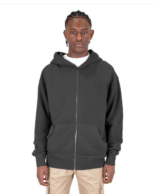 Shaka Wear Men's Garment Dye Double-Zip Hooded Sweatshirt | alphabroder