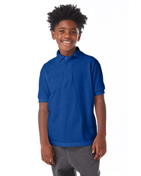 Hanes Youth 50/50 EcoSmart® Jersey Knit Polo