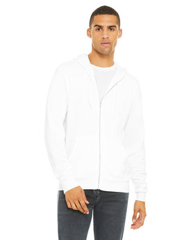 Bella + Canvas Unisex Poly-Cotton Fleece Full-Zip Hooded Sweatshirt
