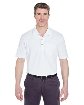UltraClub Adult Classic Piqué Polo with Pocket