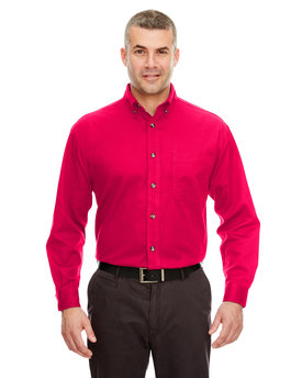UltraClub Adult Cypress Long-Sleeve Twill with Pocket