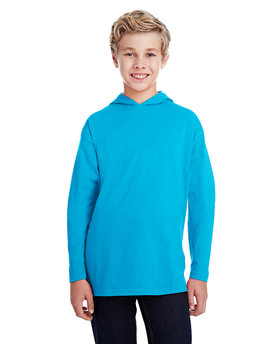 Anvil Youth Long-Sleeve Hooded T-Shirt