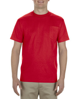 Alstyle Adult 6.0 oz., 100% Cotton Pocket T-Shirt