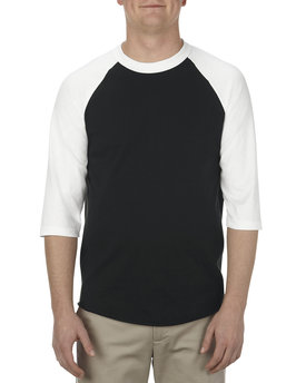 Alstyle Adult 6.0 oz., 100% Cotton 3/4 Raglan T-Shirt