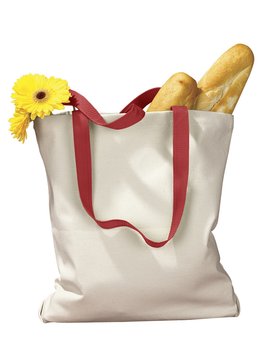 BAGedge Canvas Tote with Contrasting Handles