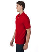 Hanes Adult 50/50 EcoSmart® Jersey Knit Polo deep red ModelSide